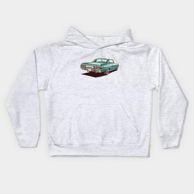 60s Chevrolet Impala Kids Hoodie by VintageCarsShop